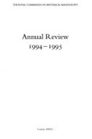 Cover of Annual Review 1994 <196> 1995