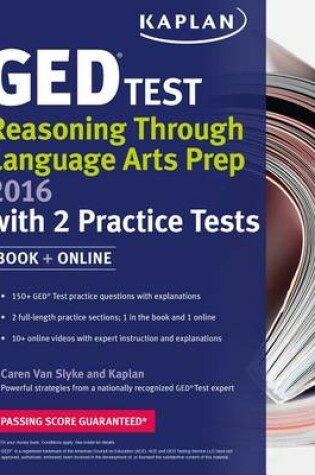 Cover of Kaplan Ged(r) Test Reasoning Through Language Arts Prep 2016