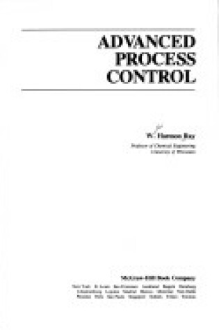 Cover of Advanced Process Control