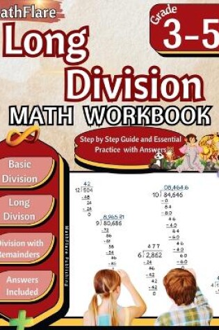 Cover of Long Division Math Workbook 3rd to 5th Grade