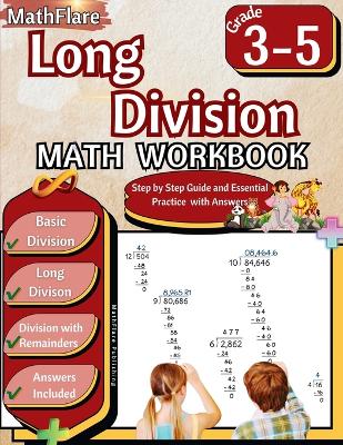 Cover of Long Division Math Workbook 3rd to 5th Grade