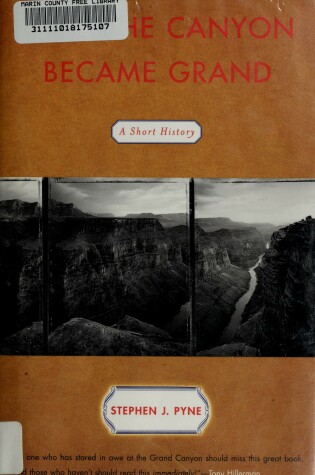 Cover of How the Canyon Became Grand: a Short History