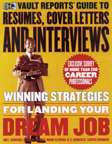 Book cover for Vault Reports Guide to Resumes, Cover Letters and Interviews