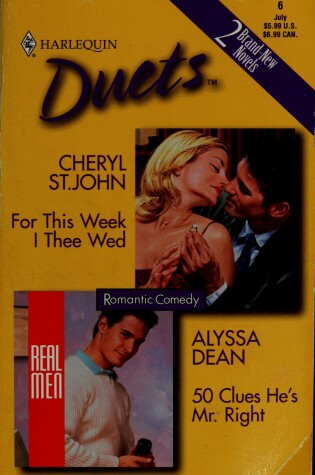 Cover of For This Week I Thee Wed/50 Clues He's Mr. Right