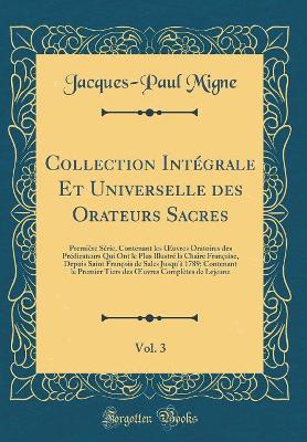 Book cover for Collection Integrale Et Universelle Des Orateurs Sacres, Vol. 3