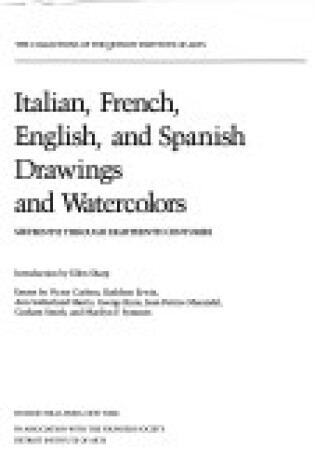 Cover of Italian, French, English and Spanish Drawings and Watercolors