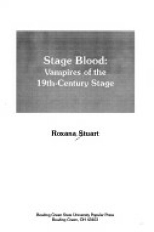 Cover of Stage Blood