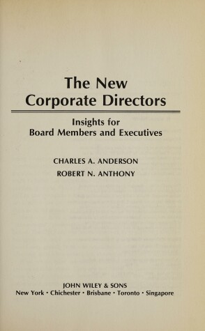 Book cover for New Corporate Directors