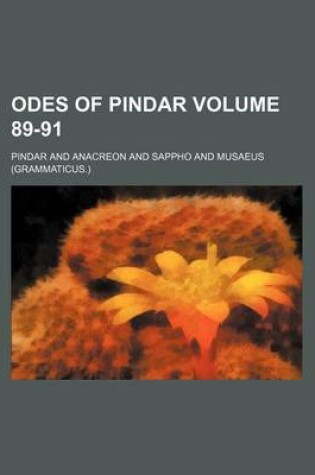 Cover of Odes of Pindar Volume 89-91