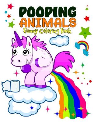 Book cover for Pooping Animals Funny Coloring Book