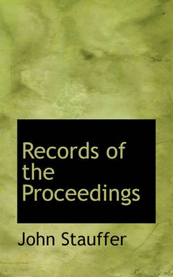 Book cover for Records of the Proceedings