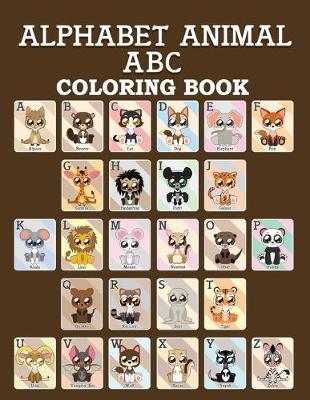 Book cover for Alphabet Animal ABC Coloring Book