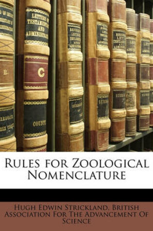 Cover of Rules for Zoological Nomenclature