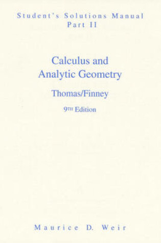 Cover of Student Solutions Manual Part 2 for Calculus