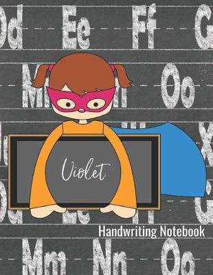 Book cover for Violet Handwriting Notebook