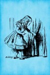 Book cover for Alice in Wonderland Journal - Alice and The Secret Door (Bright Blue)