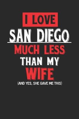 Book cover for I Love San Diego Much Less Than My Wife (and Yes, She Gave Me This)