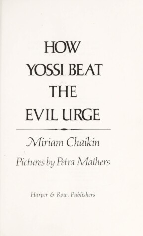 Cover of How Yossi Beat the Evil Urge