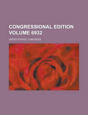 Book cover for Congressional Edition Volume 6932