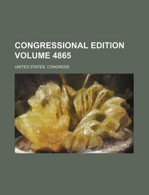 Book cover for Congressional Edition Volume 4865