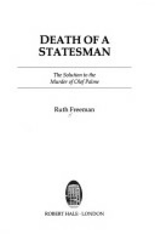 Cover of Death of a Statesman