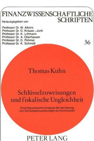 Cover of Schluesselzuweisungen Und Fiskalische Ungleichheit