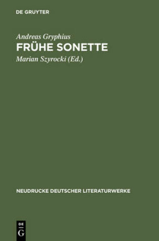 Cover of Fruhe Sonette