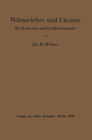 Cover of Wärmelehre und Chemie