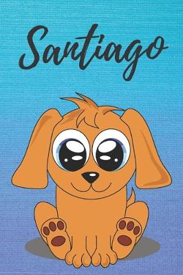 Book cover for Santiago dog coloring book / notebook / journal / diary