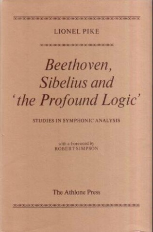 Cover of Beethoven, Sibelius and the "Profound Logic"