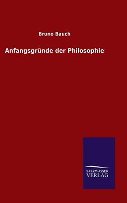 Book cover for Anfangsgrunde der Philosophie