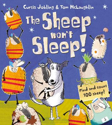 Book cover for The Sheep Won't Sleep