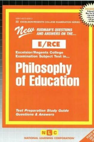Cover of PHILOSOPHY OF EDUCATION
