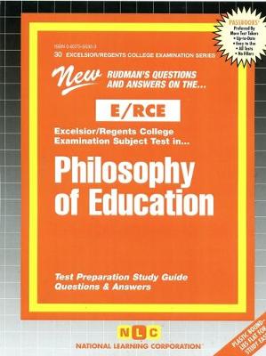 Book cover for PHILOSOPHY OF EDUCATION