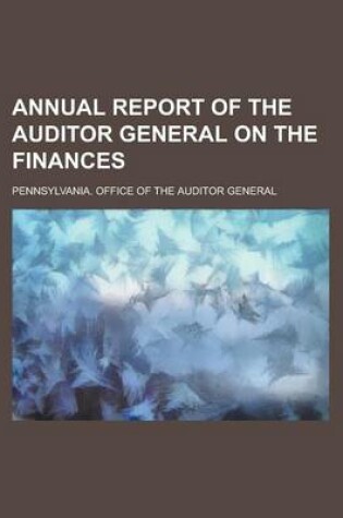 Cover of Annual Report of the Auditor General on the Finances