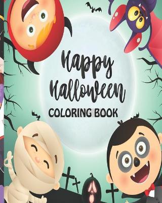 Book cover for Happy Halloween coloring book