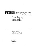 Cover of Developing Mongolia