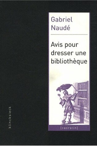 Cover of Avis Pour Dresser Une Bibliotheque