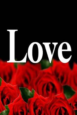 Cover of Wedding Journal Love Roses Red White Black