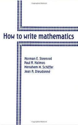 Book cover for How to Write Mathematics