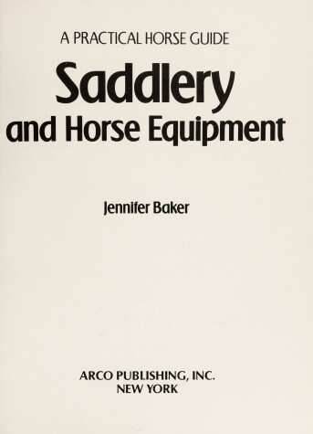 Cover of Saddlery and Horse Equipment