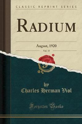 Book cover for Radium, Vol. 15