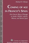 Book cover for Coming of Age in Franco's Spain