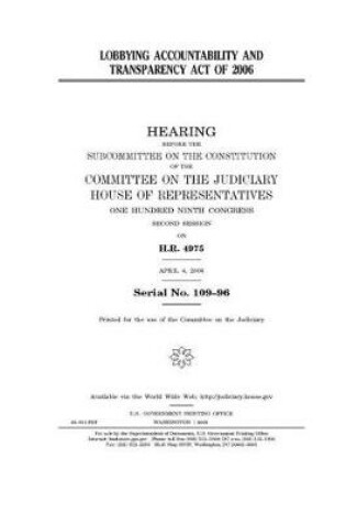 Cover of Lobbying Accountability and Transparency Act of 2006