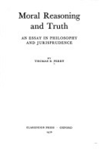 Cover of Moral Reasoning and Truth