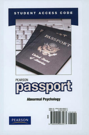 Cover of Pearson Passport -- Standalone Access Card -- for Abnormal Psycholgy