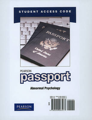 Book cover for Pearson Passport -- Standalone Access Card -- for Abnormal Psycholgy