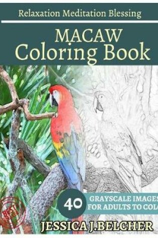 Cover of Macaw Coloring Book for Adults Relaxation Meditation Blessing