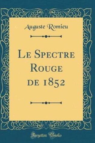 Cover of Le Spectre Rouge de 1852 (Classic Reprint)