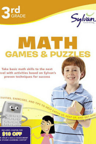 Cover of Third Grade Math Games & Puzzles (Sylvan Workbooks)